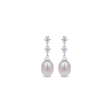 Load image into Gallery viewer, Sterling Silver Pearl Earrings
