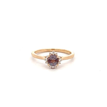 Load image into Gallery viewer, 14k Yellow Gold Lab Grown Alexandrite Ring with Diamonds
