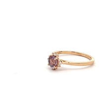 Load image into Gallery viewer, 14k Yellow Gold Lab Grown Alexandrite Ring with Diamonds

