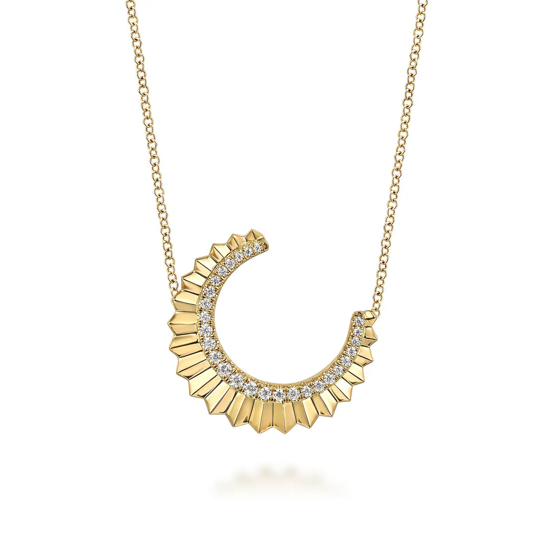 14k Yellow Gold Diamond Necklace