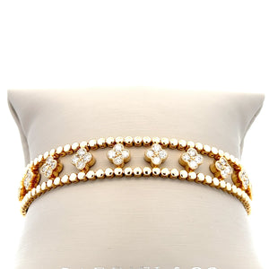14k Yellow Gold Diamond Bracelet