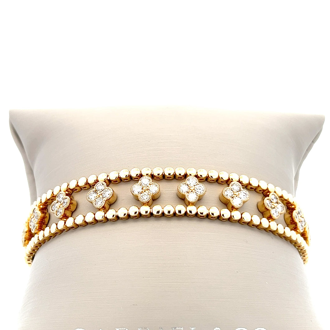 14k Yellow Gold Diamond Bracelet