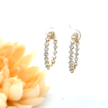 Load image into Gallery viewer, 14k Yellow Gold Lab Grown Diamond Hoops
