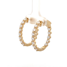 Load image into Gallery viewer, 14k Yellow Gold Lab Grown Diamond Hoops

