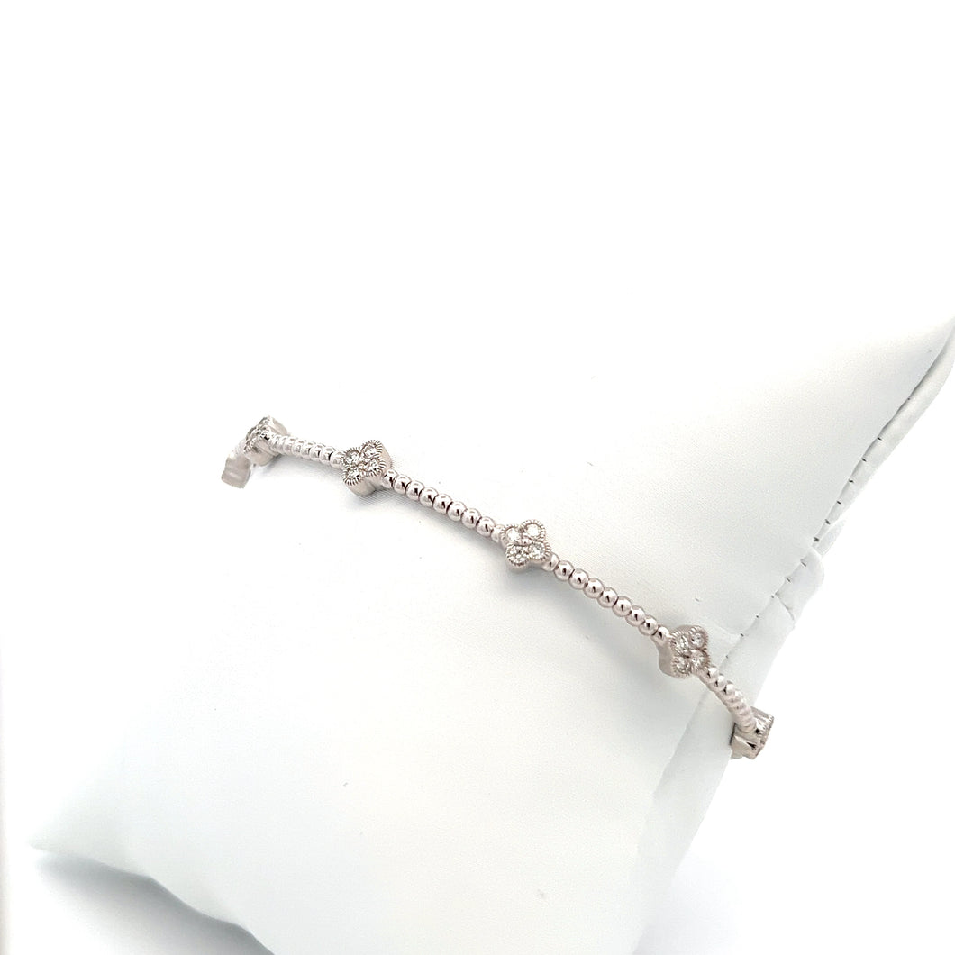14k White Gold Diamond Bracelet