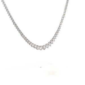 14k White Gold Lab Grown Diamond Tennis Necklace