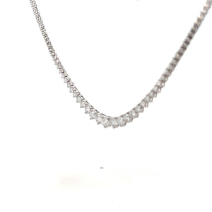 14k White Gold Lab Grown Diamond Tennis Necklace
