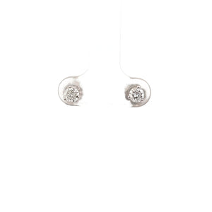 14k White Gold Diamond Studs