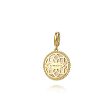 Load image into Gallery viewer, 14k Yellow Gold Mother of Pearl and Diamond Pendant
