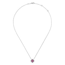 Load image into Gallery viewer, 14k White Gold Ruby and Diamond Necklace
