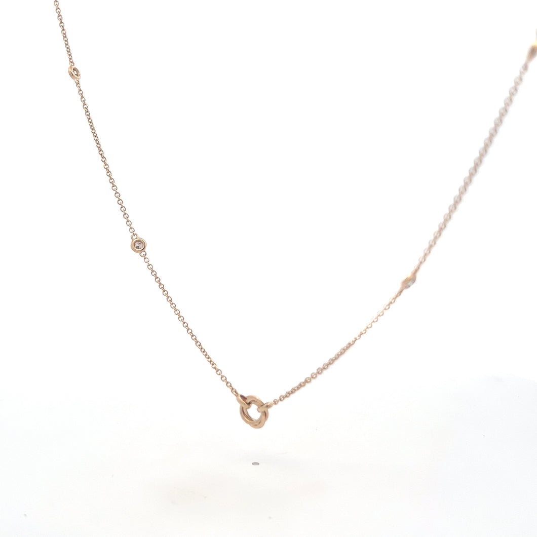 14k Yellow Gold Diamond Necklace