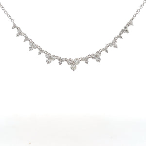 14k White Gold Diamond Necklace