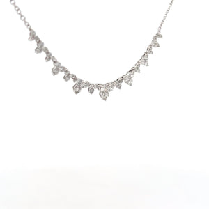 14k White Gold Diamond Necklace