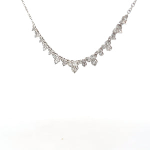 14k White Gold Diamond Necklace