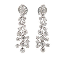 Load image into Gallery viewer, 14k White Gold Diamond Dangle Earrings
