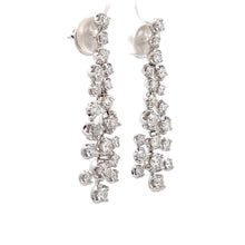 Load image into Gallery viewer, 14k White Gold Diamond Dangle Earrings
