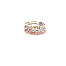 Load image into Gallery viewer, 14k Tri Tone Diamond Ring
