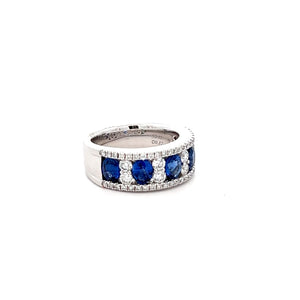 14k White Gold Sapphire and Diamond Ring