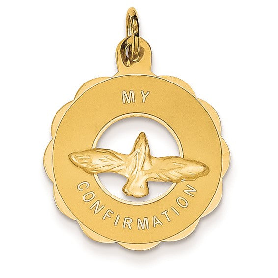 14k Yellow Gold Confirmation Medal