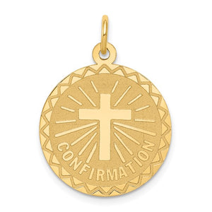 14k Yellow Gold Confirmation Medal