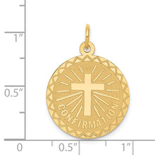 Load image into Gallery viewer, 14k Yellow Gold Confirmation Medal
