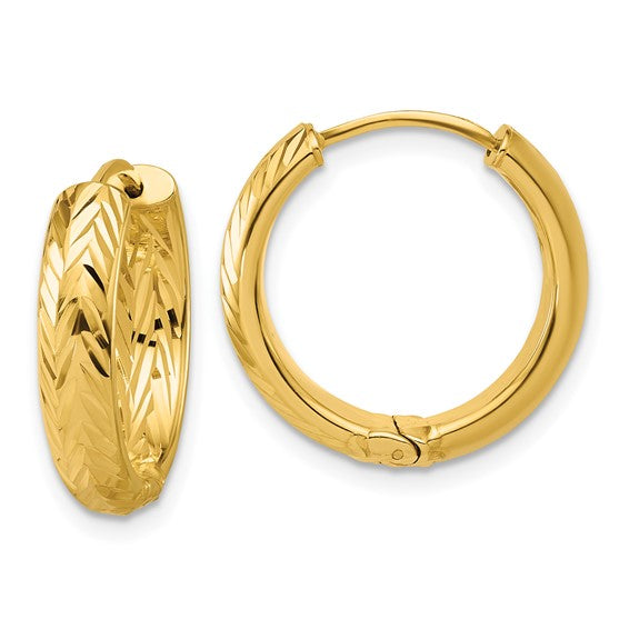 14k Yellow Gold Hoops