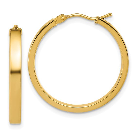 14k Yellow Gold Hoops