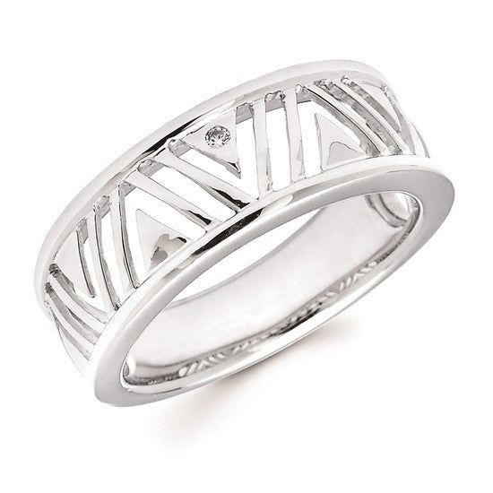 Sterling Silver Diamond Ring