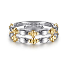 Load image into Gallery viewer, Sterling Silver 14k Yellow Gold Ring
