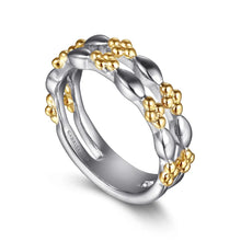 Load image into Gallery viewer, Sterling Silver 14k Yellow Gold Ring
