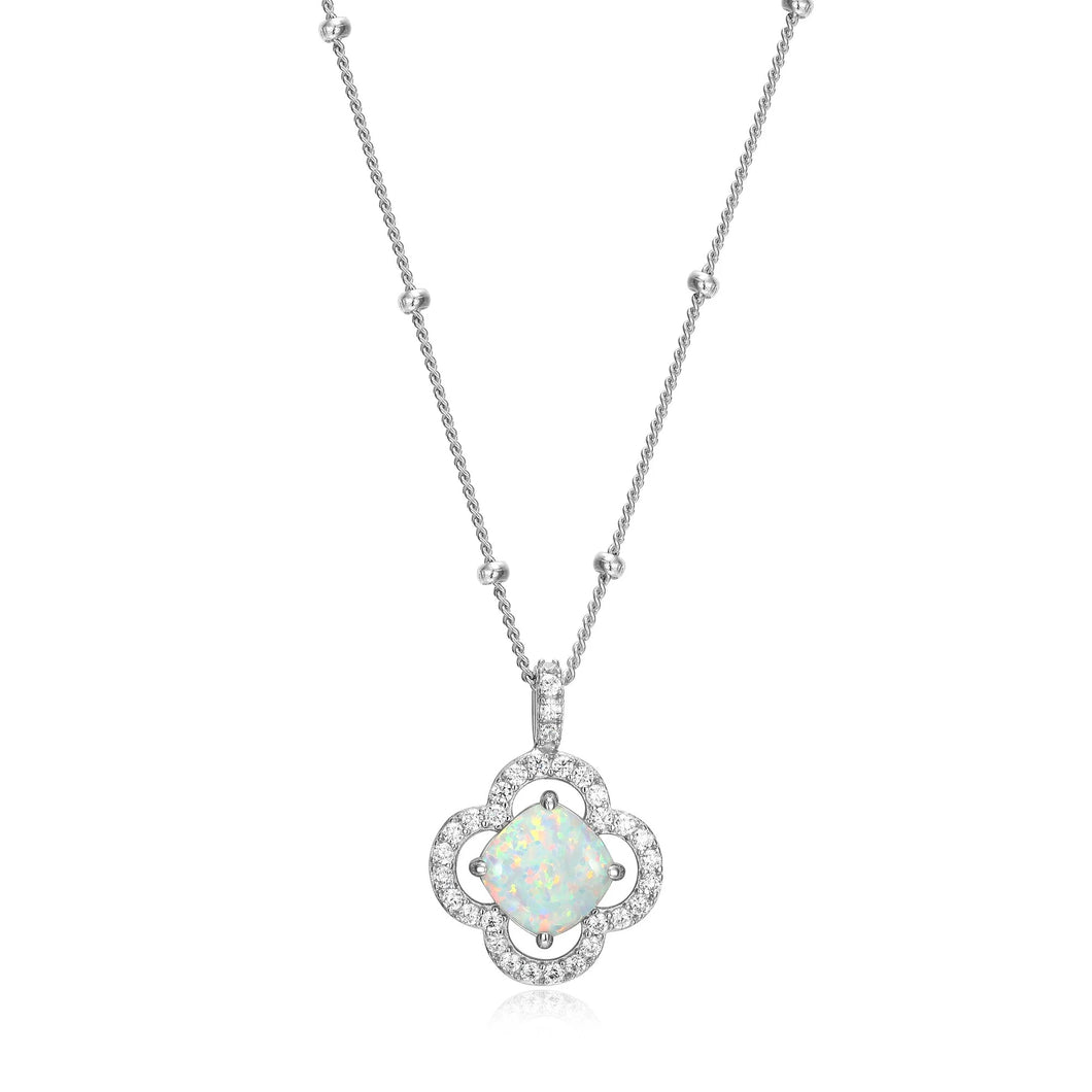 Sterling Silver Opal Necklace