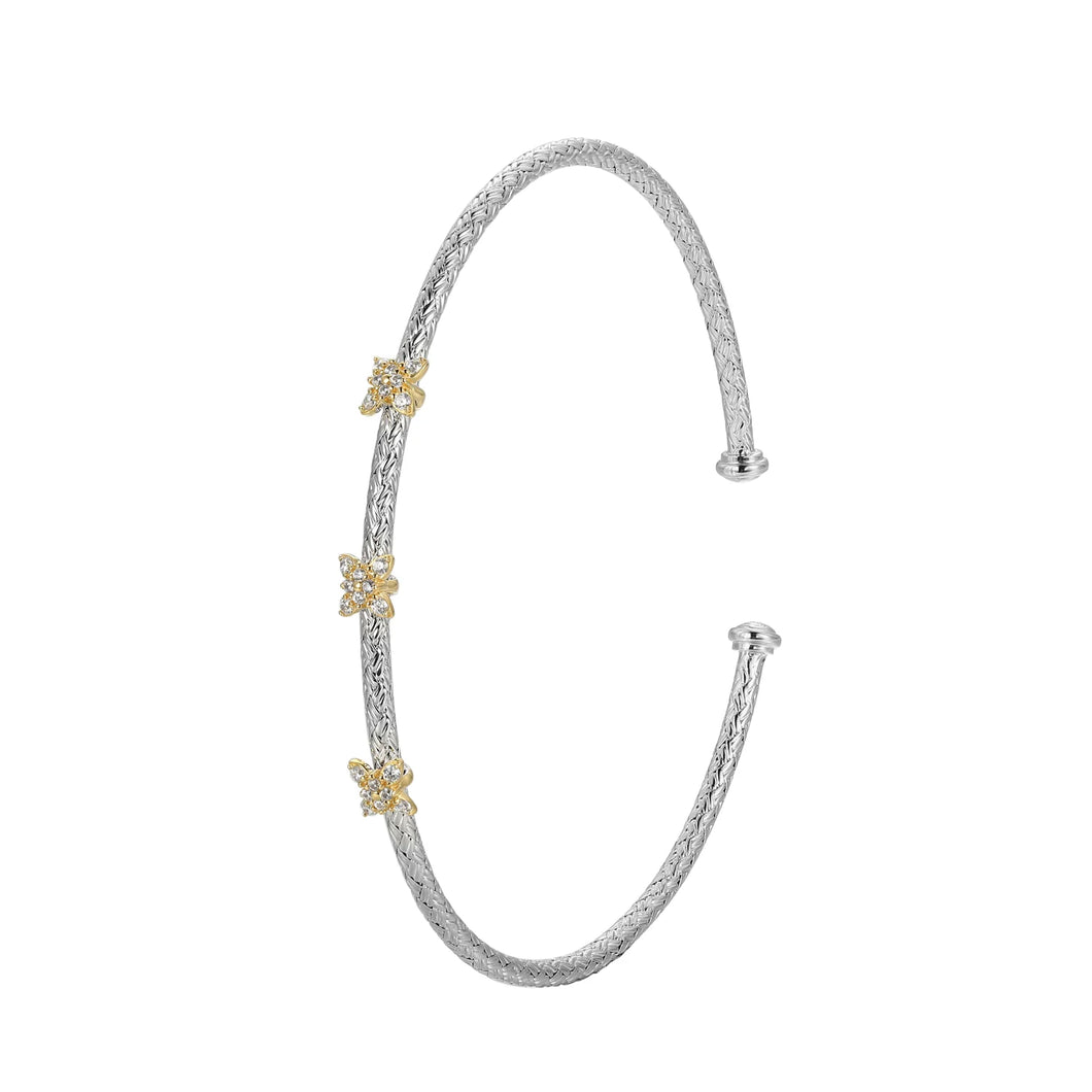 Sterling Silver Gold Plated CZ Bracelet