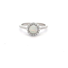 Load image into Gallery viewer, 14k White Gold Opal Ring
