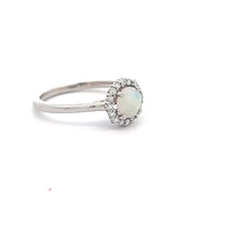 Load image into Gallery viewer, 14k White Gold Opal Ring
