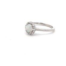 Load image into Gallery viewer, 14k White Gold Opal Ring
