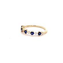 Load image into Gallery viewer, 14k Yellow Gold Sapphire and Diamond Ring
