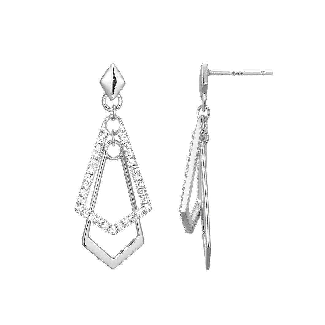 Sterling Silver CZ Earrings
