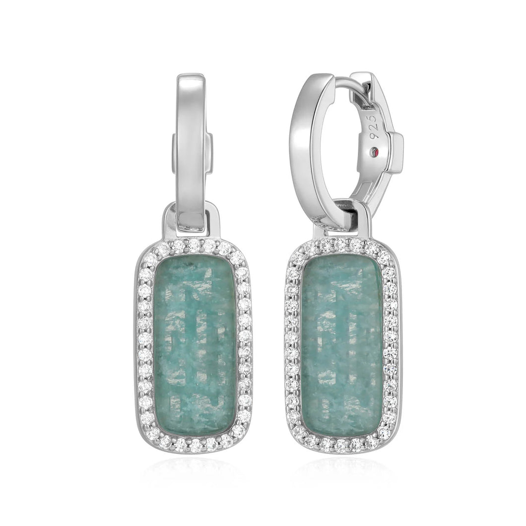Sterling Silver Amazonite Earrings