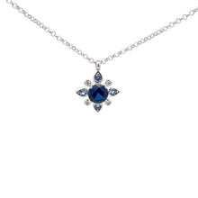 Load image into Gallery viewer, Sterling Silver Lab Grown Sapphire Necklace
