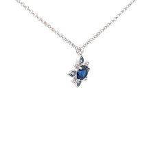 Load image into Gallery viewer, Sterling Silver Lab Grown Sapphire Necklace
