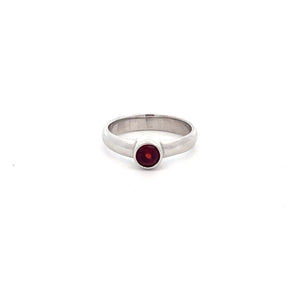 Sterling Silver Garnet Ring