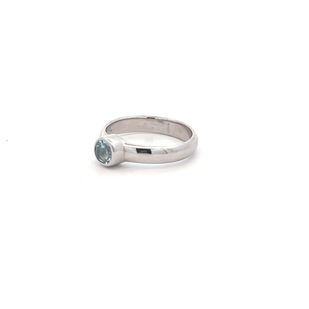 Sterling Silver Aquamarine Ring