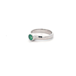 Sterling Silver Emerald Ring