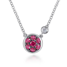 Load image into Gallery viewer, Sterling Silver Ruby Necklace
