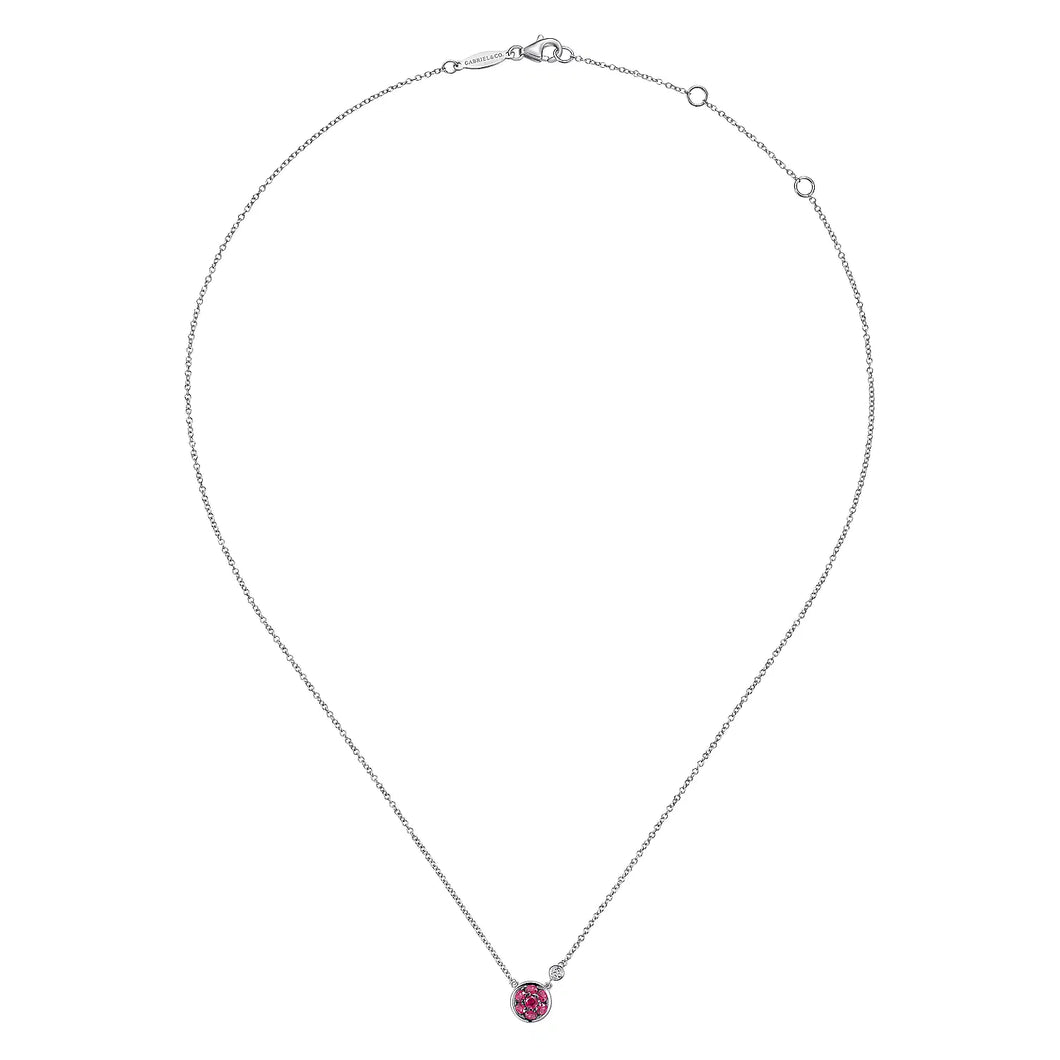 Sterling Silver Ruby Necklace