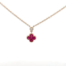 Load image into Gallery viewer, 14k Yellow Gold Ruby Necklace with Diamond
