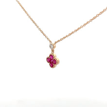 Load image into Gallery viewer, 14k Yellow Gold Ruby Necklace with Diamond

