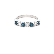 Load image into Gallery viewer, 14k White Gold Sapphire and Diamond Ring
