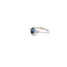 Load image into Gallery viewer, 14k White Gold Sapphire Ring with  Diamonds
