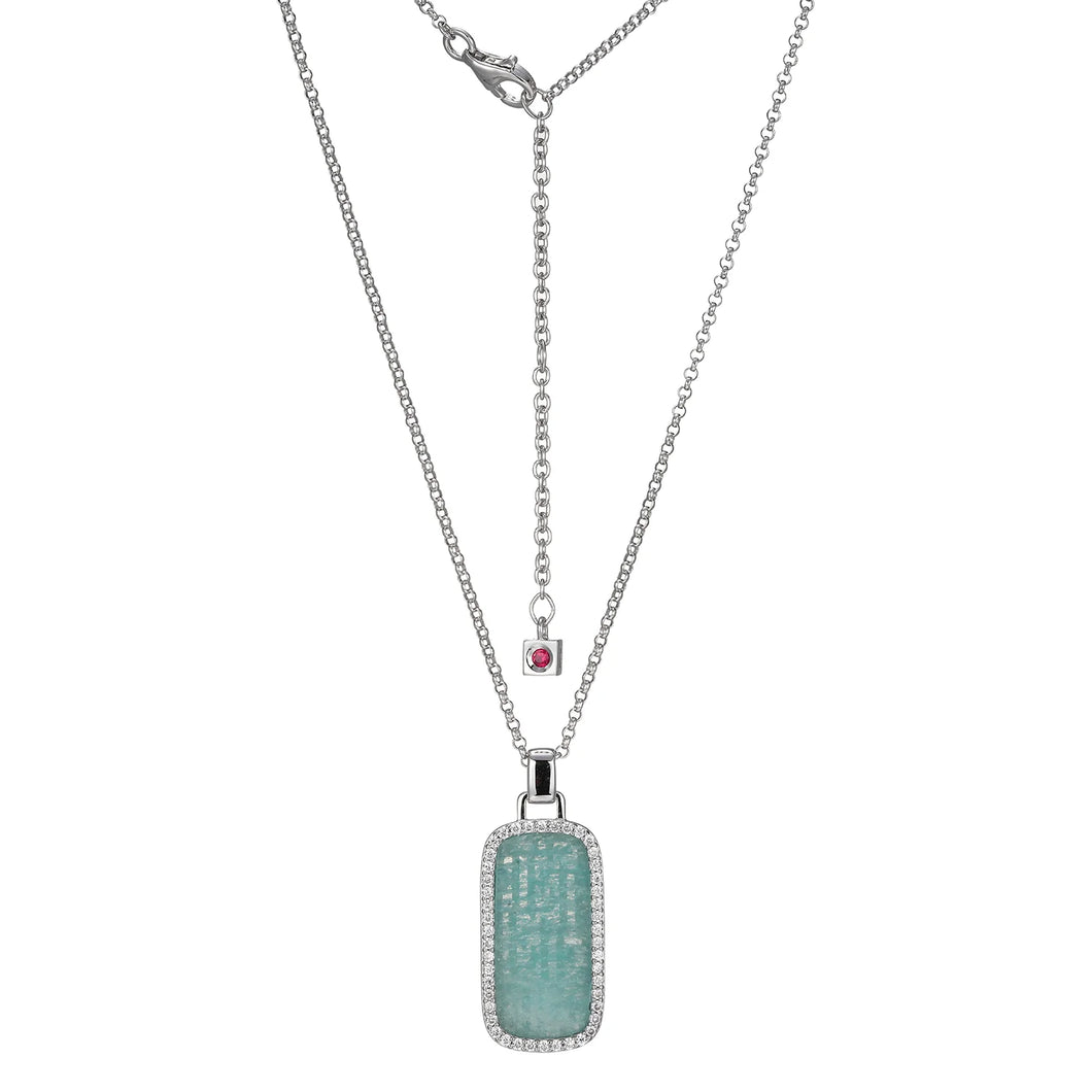 Sterling Silver Amazonite Necklace